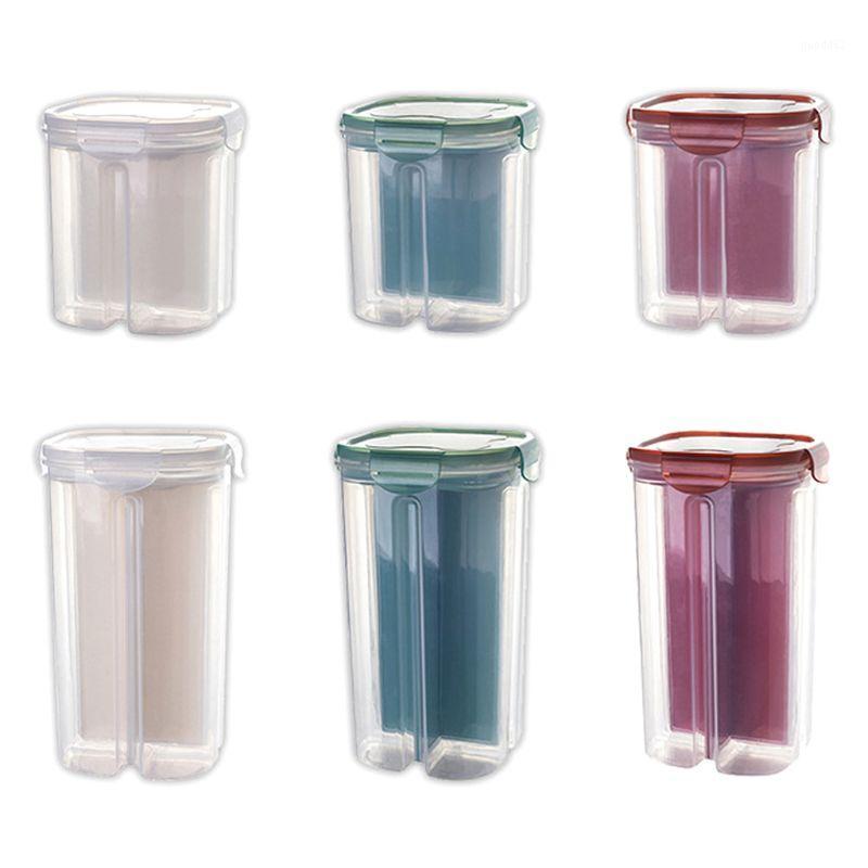 

1.9L (2 Grids)/3L (4 Grid) Plastic Kitchen Cereal Dispenser Sealed Flour Grain Rice Storage Box Dry Container Jar Household1