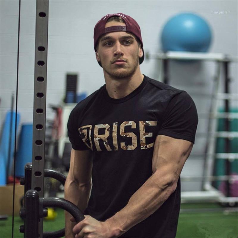 

New Mens yms t shirt Fitness Bodybuilding Crossfit Slim Cotton Shirts Men Short Sleeve workout male Casual Tees Tops1, Dx04 black