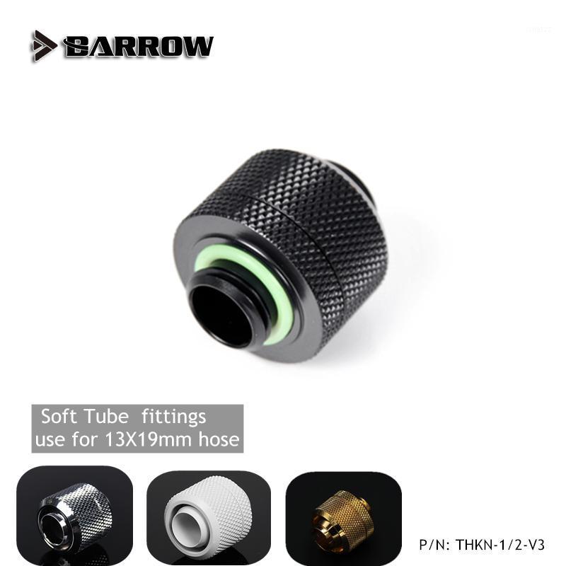 

Barrow Water Cooling Fitting G1/4 1/2" ID X 3/4" OD 13X19mm hose hand-Tighten Connector Gold, Silver and Black THKN-1/2-V31