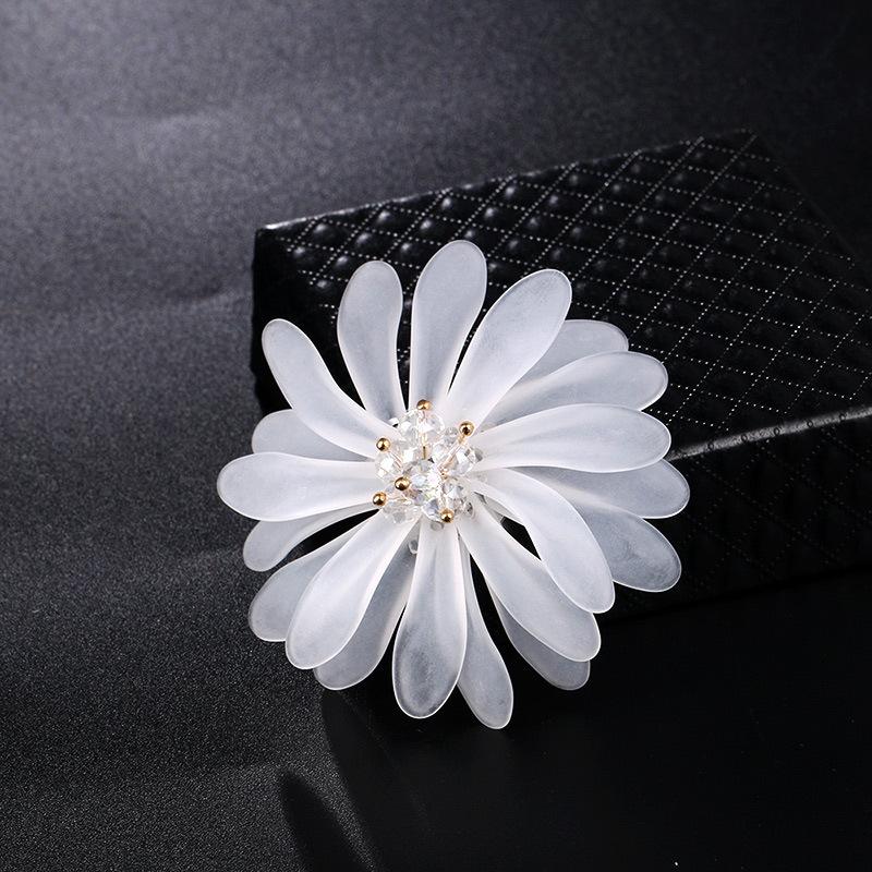 

Pins, Brooches Korean Fashion Cute Shell Pearl Brooch Jewelry Luxury Big Flower Suit Lapel Pin Badge Corsage Gifts For Women Accessories