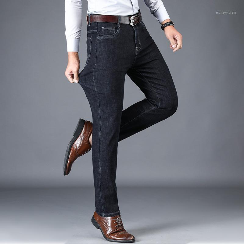 

Denim trousers men's new man Fashion jeans business casual stretch slim jeans classic trousers classic Breathable High waist1, Blue
