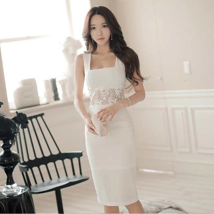 

2021 Female New Summer Without Sleeves Sewing Skirt Sexy Ladies'style Style Dress 27LV, White