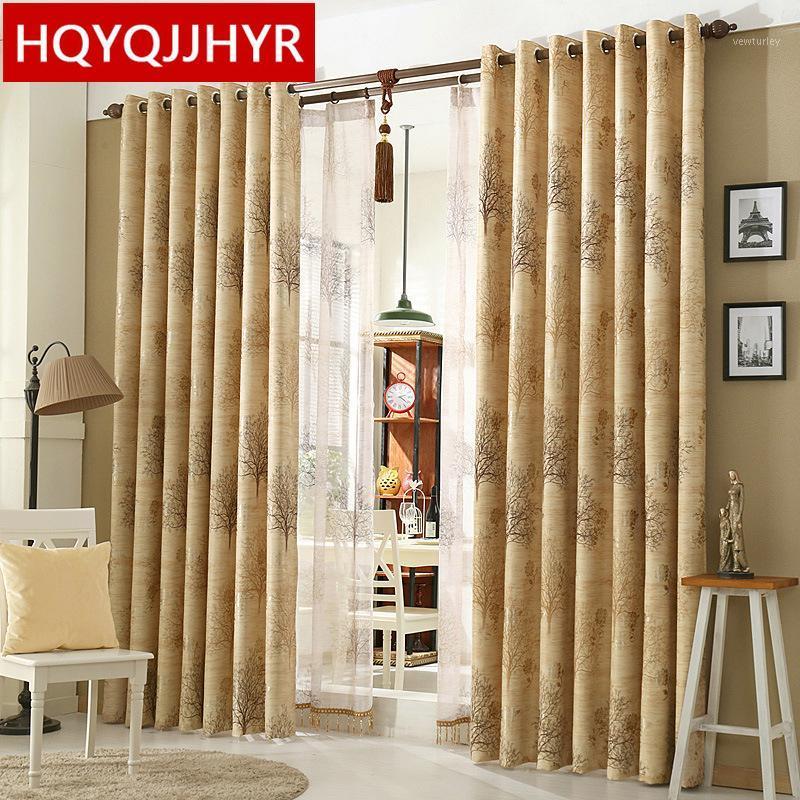 

HQYQJJHYR Modern minimalist European Blackout curtains for living room High - grade printing plants tree curtains for bedroom1, Tulle 2