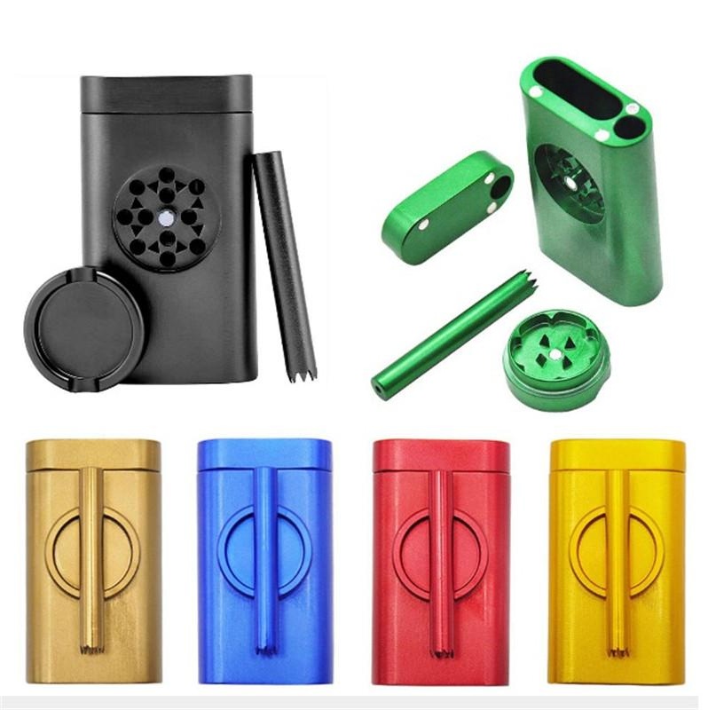 

Dugout Grinder Kit Pinch Hitter Smoking Grindercase 3 in 1 Grinder Pipe Metal Aluminum Case with Storage Cotainer for Tobacco Dry Herb