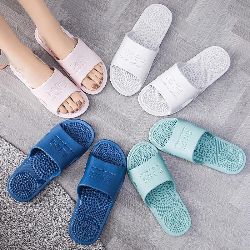 

Men/Women Household Soft-Soled Slippers Couples Indoor Non-Slip Deodorant Shoes Home Bathroom Sandals Ladies Massage Flip Flops, As pic show