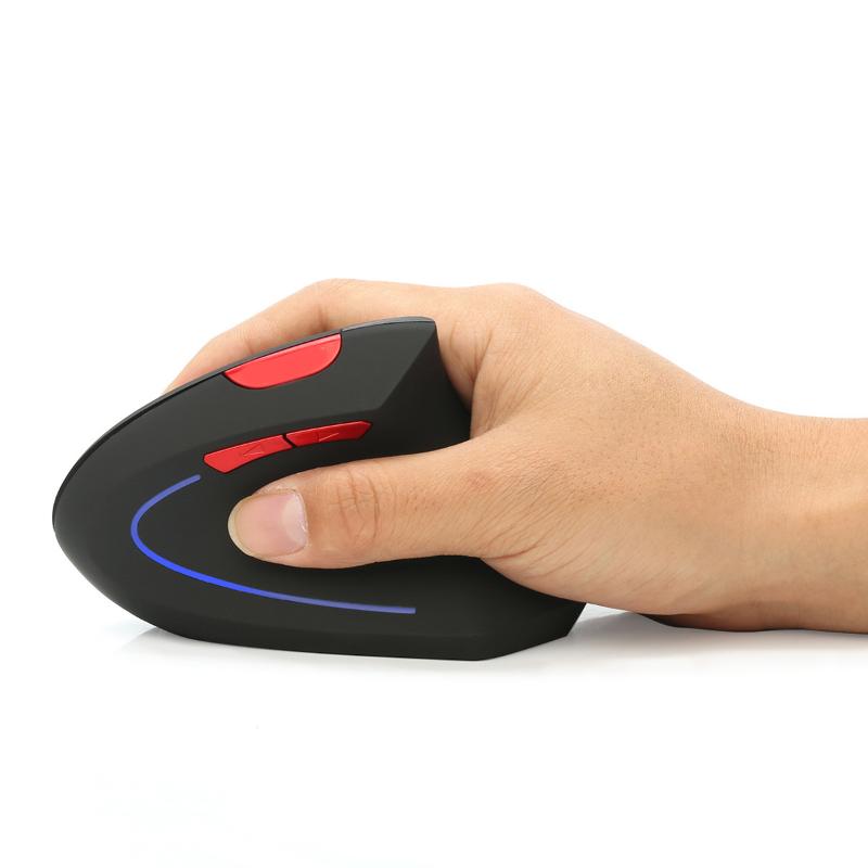 

USB Rechargeable Ergonomic Optical Mouse 2.4GHz Vertical Wireless Mouse 6 Buttons 800/1600/2400dpi Adjustable for Laptop PC