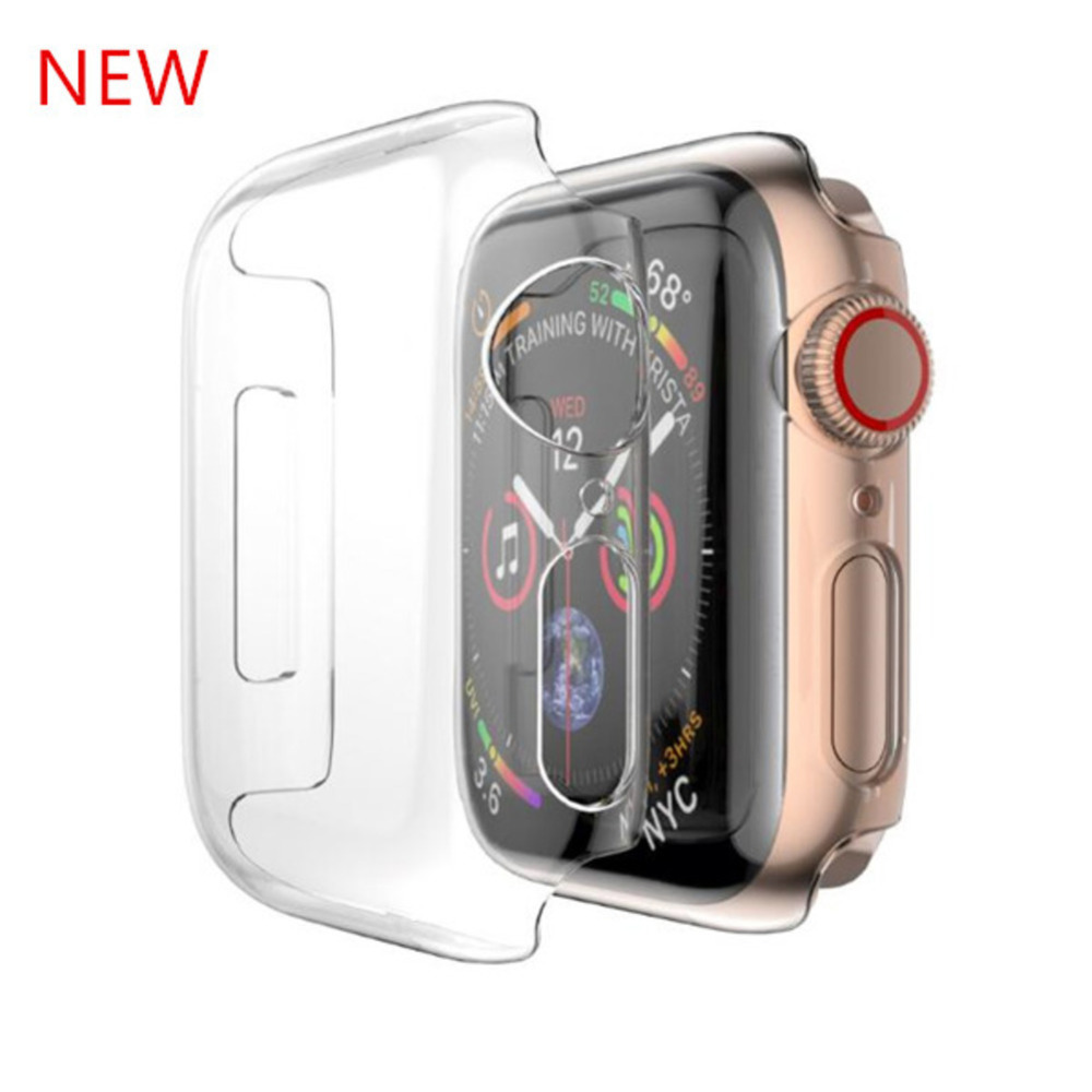 

Full Coverage Screen Protector For iWatch Series 4 PC Hard Case Clear Full Cover Protective Shell Case For iWatch 1 2 3 4 5 40mm 44mm 42mm 38mm, Transparent