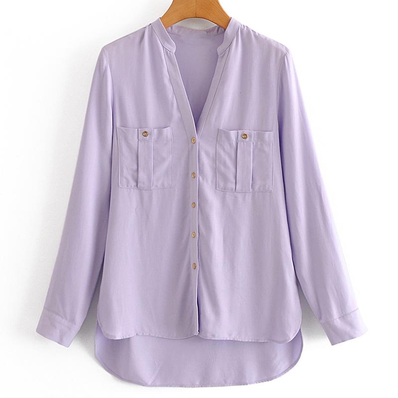 

Novalya Casual V Neck Blouses Women Fashion Solid Loose Shirts Women Elegant Pockets Drawstring Sleeves Tops Female Ladies HN, Lybl9179white