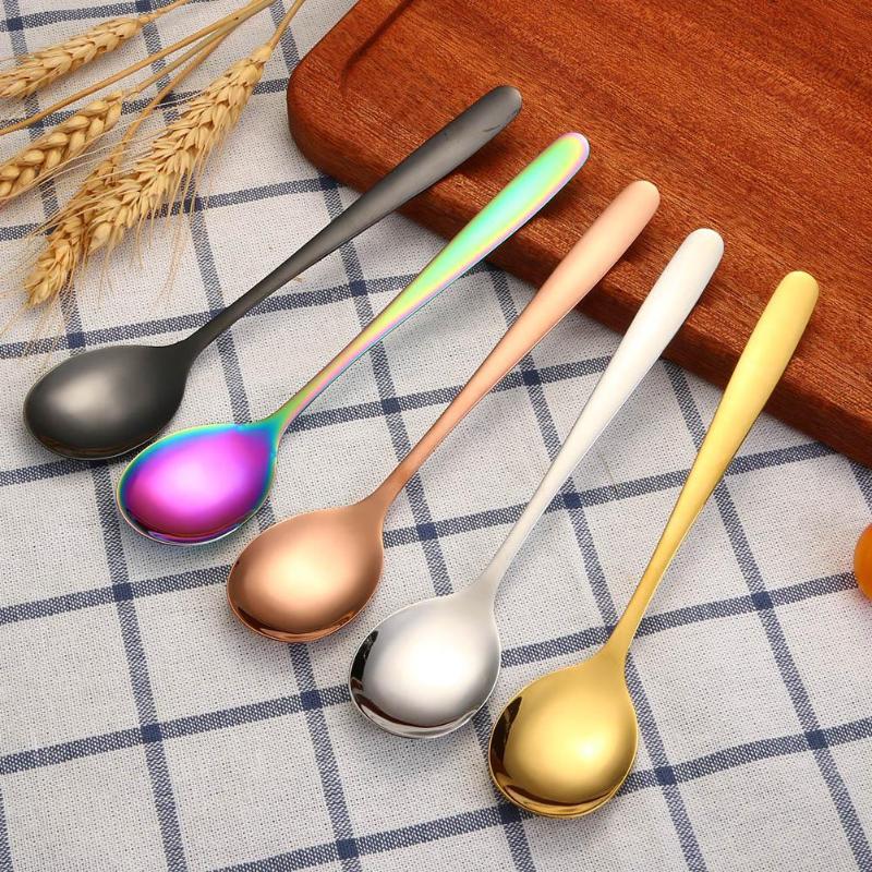 

Stainless Steel Dinner Spoon Portable Dessert Soup Spoon Students Bento Party Travel Outdoor Picnic Spoons Tableware