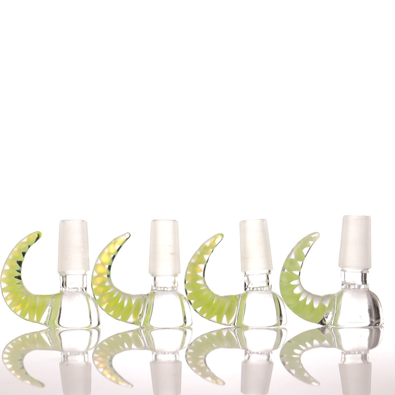 

14mm 18mm Male bowl With ox horn Stem bowls For Water Bongs smoking