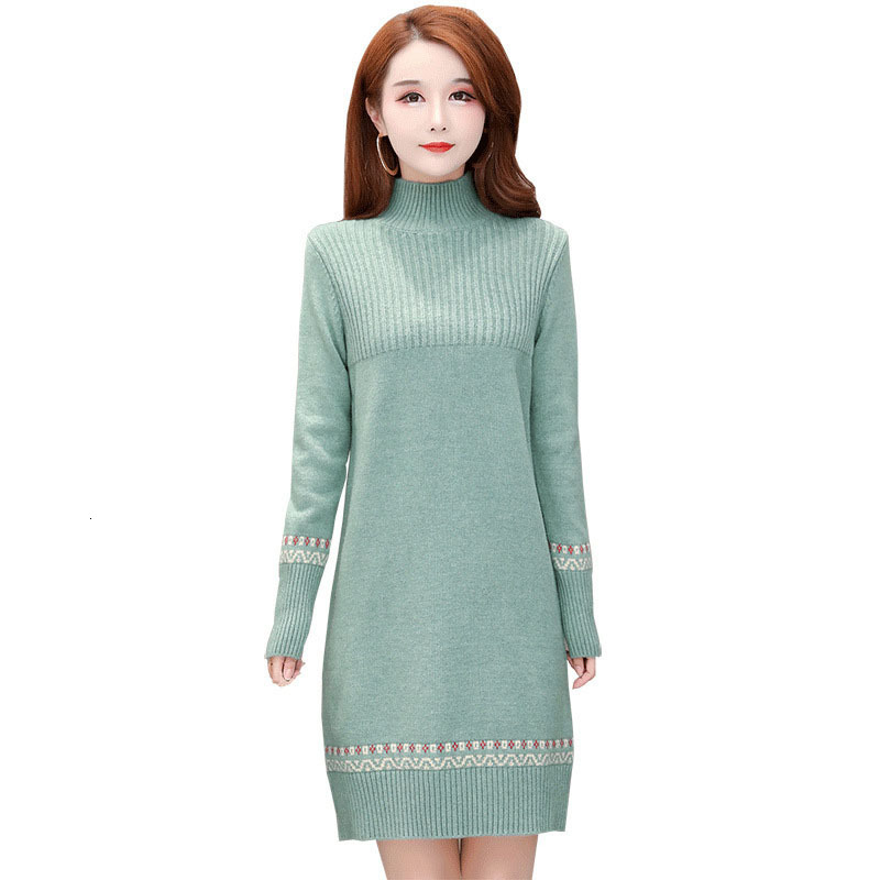

Female Long Sleeve Nightgown Autumn Fashion Casual Elegant Woman Dress the Neck of Mesh Plus Size Dresses R689 Zfze, Black