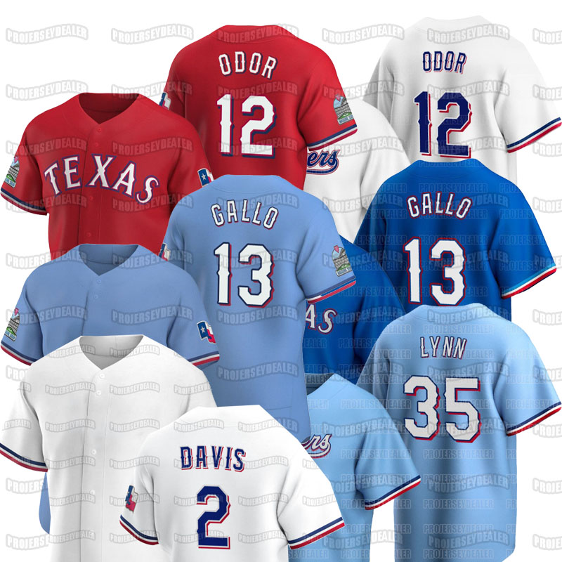 

Corey Seager Rangers Kris Davis Texas 2020 Marcus Semien Jersey Joey Gallo Shin-Soo Choo Corey Kluber Danny Santana Elvis Andrus Rougned Odor DeShields, Red cool base mens s-3xl