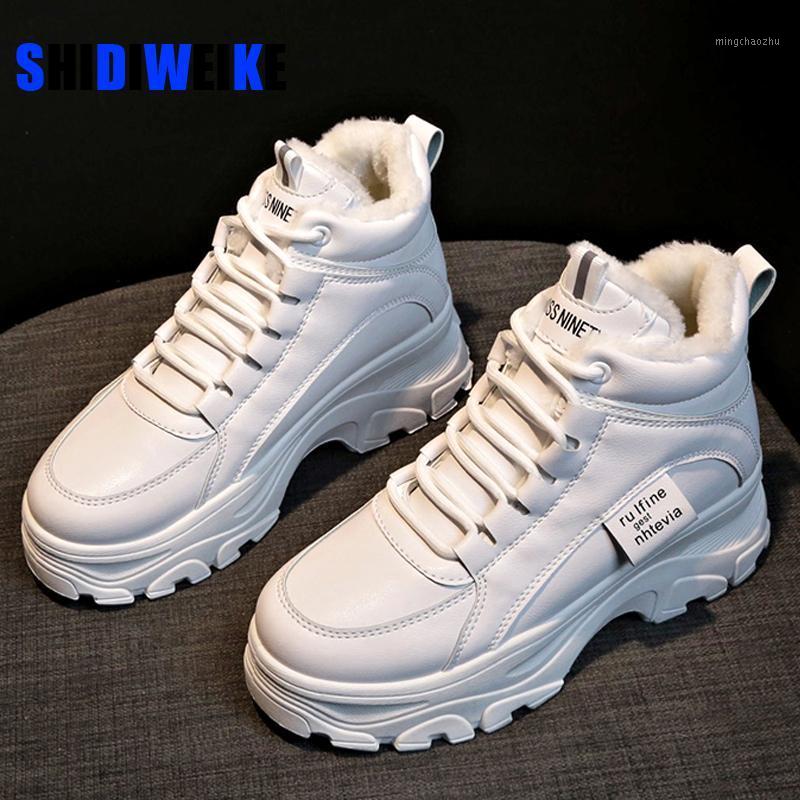 

Women's casual sneakers winter sneakers with plush fur warm women's shoes; shoes with lacing; shoes on AC0491, Beige