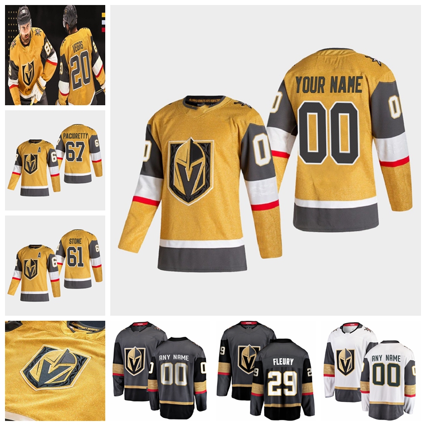 

67 Max Pacioretty 2021 Gold Alternate Vegas Golden Knights Hockey Jersey James Neal Nick Cousins Alec Martinez Strong Custom Stitch, Youth gray home with final