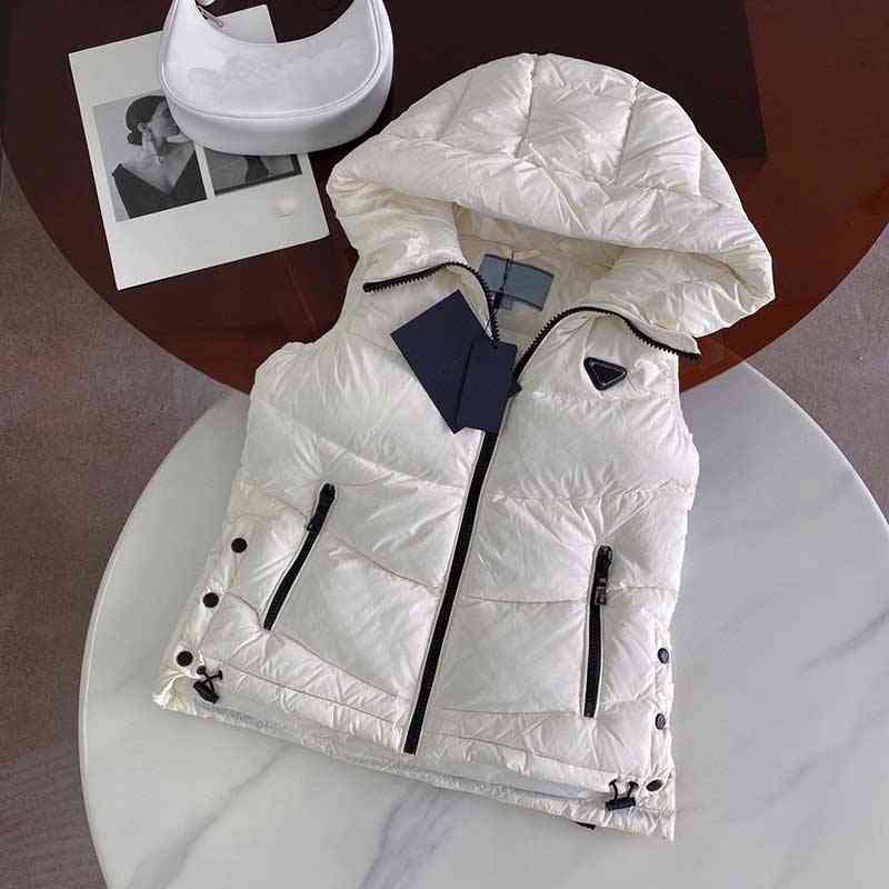 

Women' Vests Jackets Fashion Short Hooded Vest Long Style Slim Top Zipper Outwear Windbreaker Pocket Outsize Lady Warm Coats -L FGXM, Make up for difference