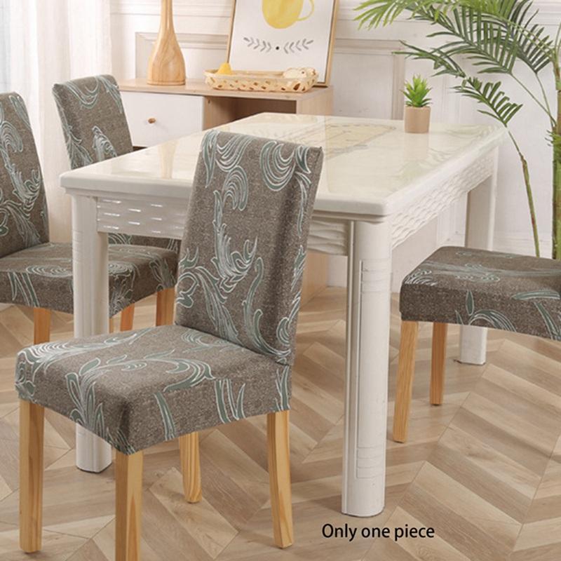 

Printed Elastic Stretch Chair Cover Spandex Dinning Room Kitchen Chair Slipcovers Protector For Wedding Banquet Party