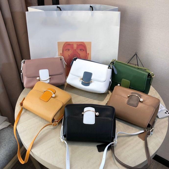 

free shipping 2020 the new style genuine cow leather women one shoulder bag crossbody bag23 cm6 color