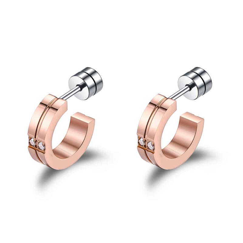 

Stud Fashion 316l Stainless Steel Earrings For Women Female Jewelry Korean Style Multi Color Crystal Eardrop Fast