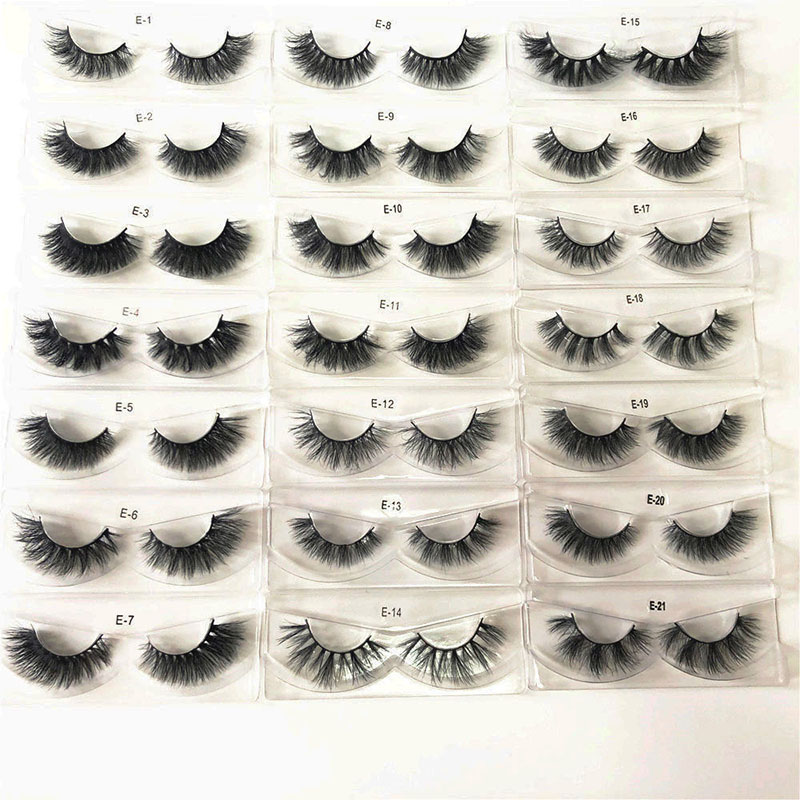 

E Series 3D Mink Eyelashes Wholesale 21 styles Eye Lash Natural Thick Fake Eyelash Makeup False Lashes Extension