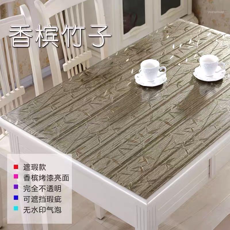 

53WEEK Pattern kitchen oil transparent pattern tablecloth waterproof pvc tablecloth glass quality cloth 1.0mm1