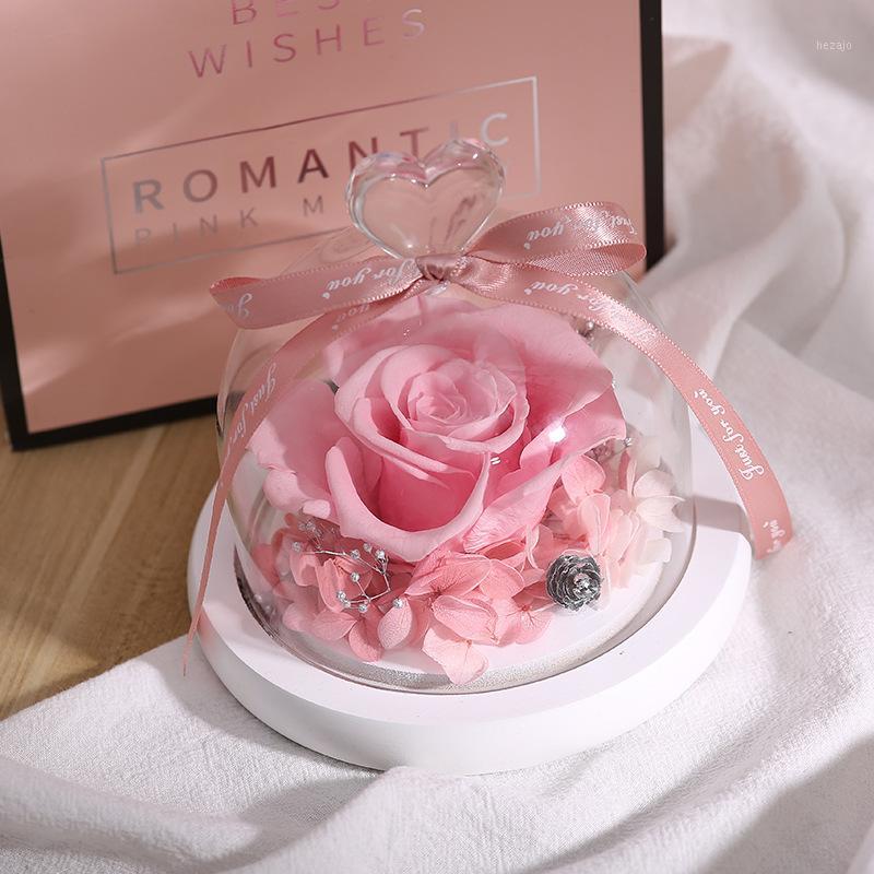 

Tiktok new eternal eternal flower gift box pink glass cover Christmas Valentine's Day creative birthday gift1