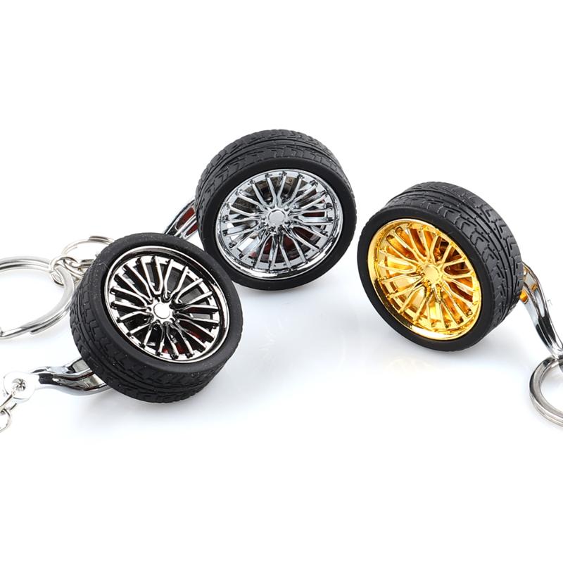 

Metal Rim Brake Calipers Keychain JDM Car motorcycleTire Rubber key Ring Car style