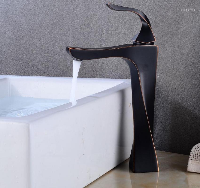 

EuropeanC opper Black Ancient Basin Hot And Cold Water Faucet, Wash Basin Art Retro Water Mixer1