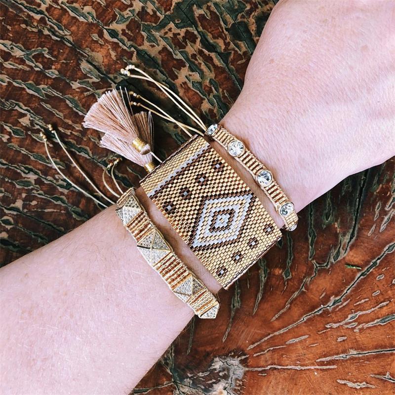 

ZHONGVI Miyuki Bracelets Women Vintage Bracelet For Ladies Luxury Pulsera Gift Handmade Woven Jewelry Adjustable Jewellery