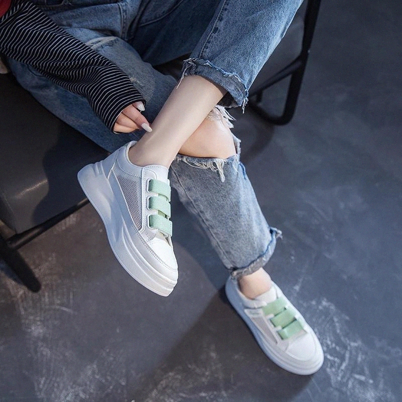 

2020 Women Fashion Sneakers Brand Woman Shoes Flats Platform Shoes Breathable Casual Loafers White Non-slip High Quality #zy32