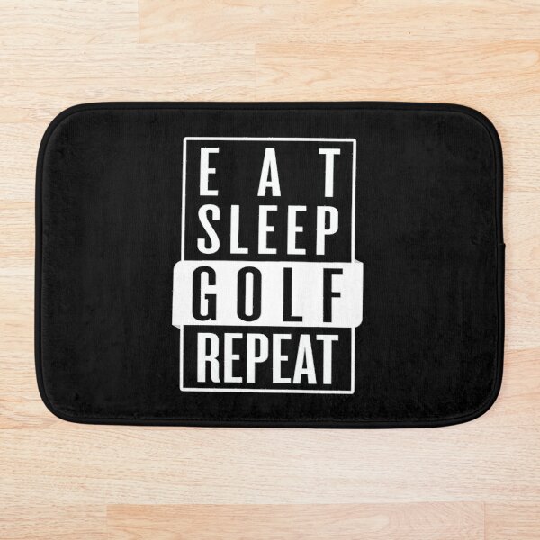 

Eat Sleep Golf Repeat Bath Mat Non Slip Bloody Bath Mat Microfiber Memory Foam Antiskid Terror Floor Door