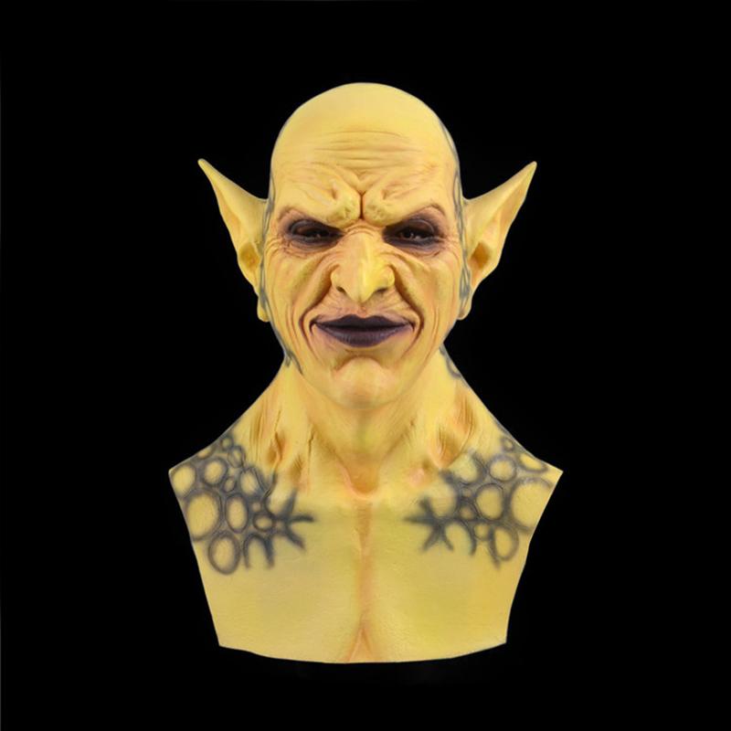 

Scary The Demon Mask Devil Clown Latex Elfin Cosplay Halloween Costume Props