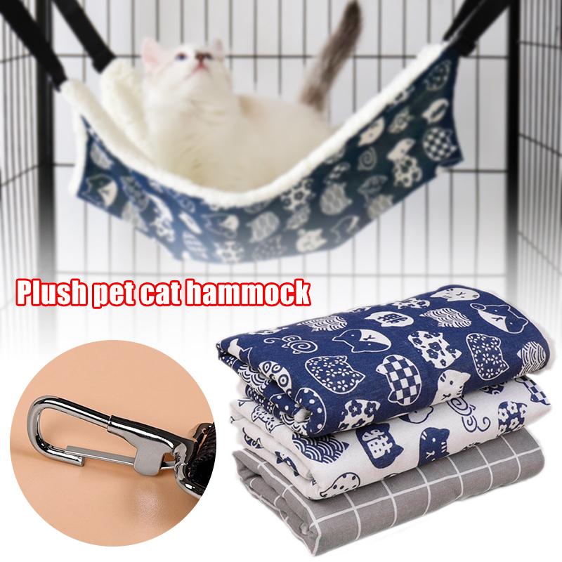 

Small Pet Cage Hammock Small Pet Kitten Hammock Soft Plush Bed 2021ing