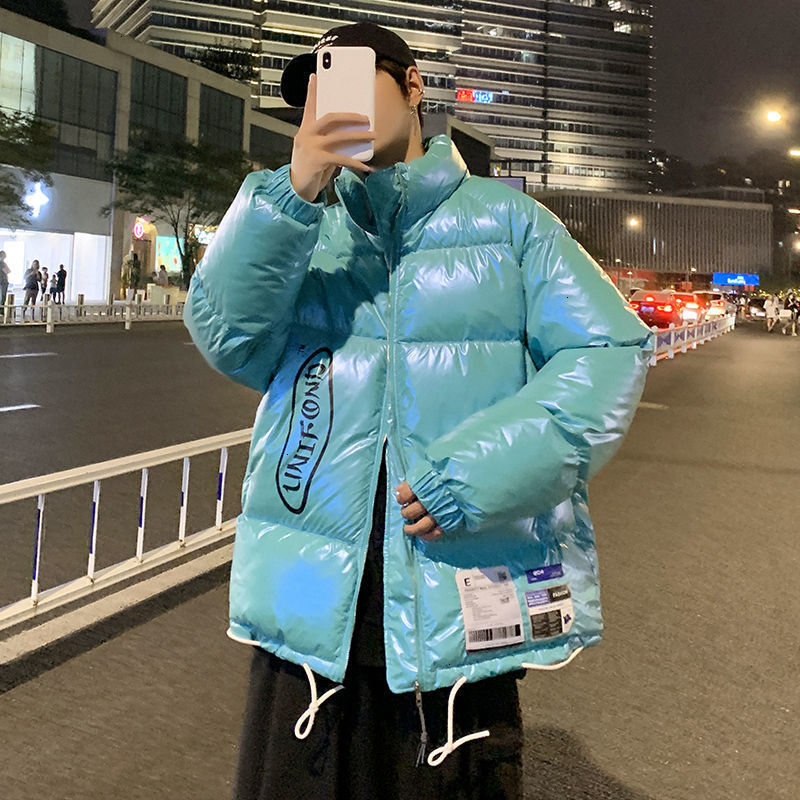 

2021 New Winter New Men's Parkas Women's Oversize Casual Korean Streetwear Coats Fashion Male Warm Clothing Y860, Silver