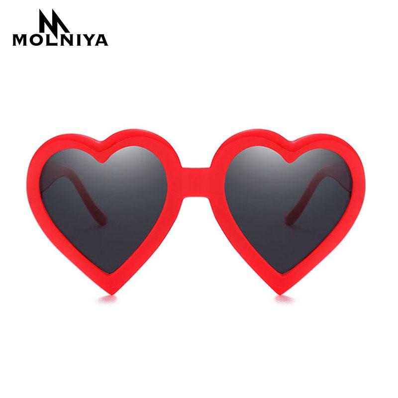 

2020 Love Heart Shaped Sunglasses Women Brand Design Sun Glasses Feminine Vintage Mirror Blue Sunglass Female Eyewear Eyeglass
