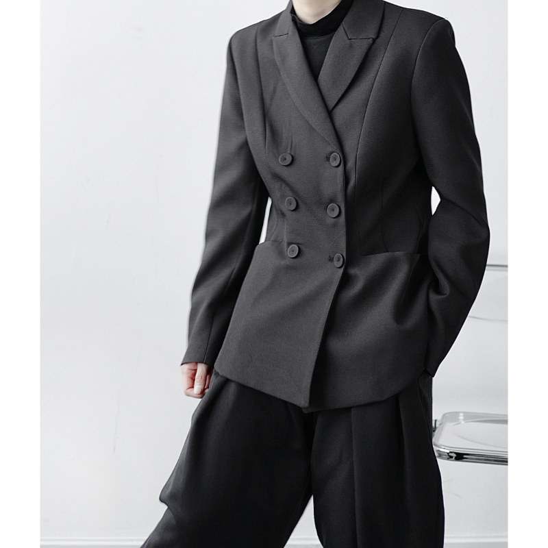 

2020 Double-breasted Thin Male Retro-casual Blazers Men's Suit Ladies Short Jacket Outerwear 617g, W1893