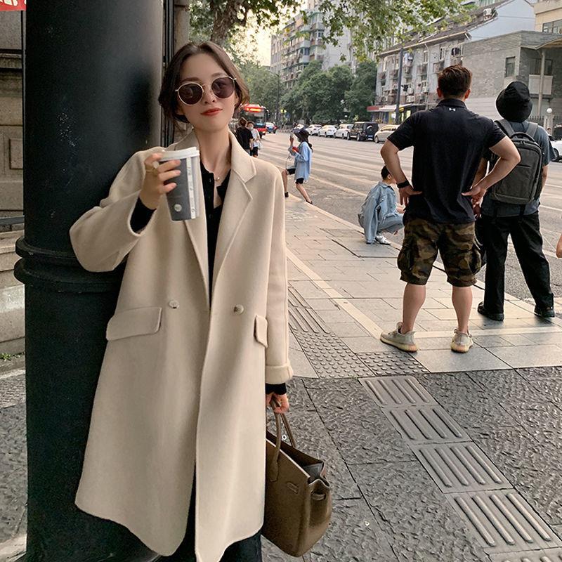 

Pumpkin valley cloth coat, tsuen wan, 100 new wool double coat female long 2020 autumn and winter, See chart