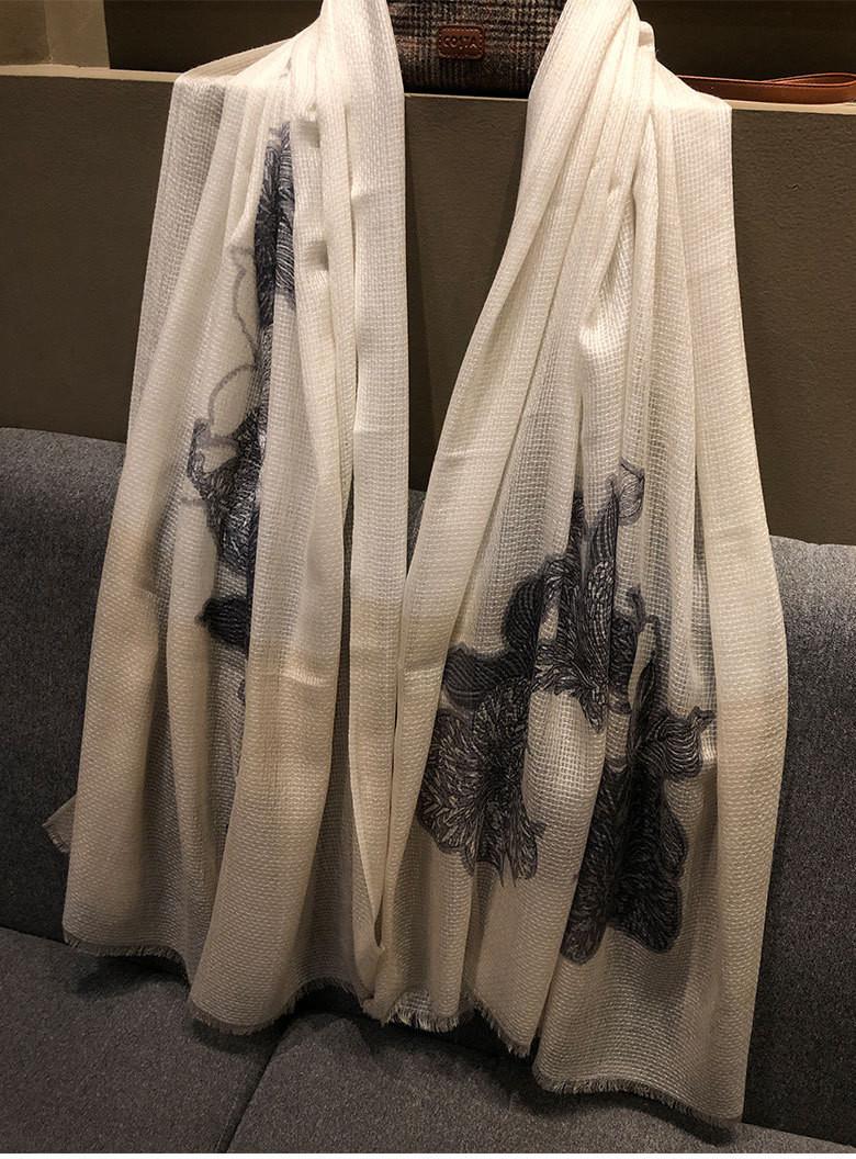 

Naizaiga 100% wool Printed honeycomb scarf hair and air conditioning shawl, comfortable warm , JRSM87