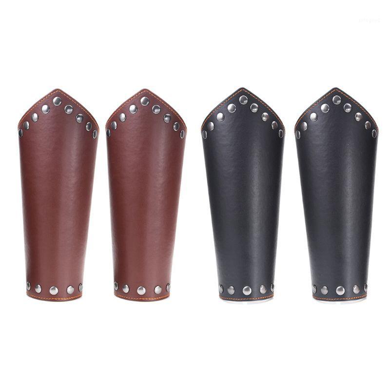 

Bangle 2 Pack Faux Leather Arm Guards Medieval Knight Bracers Gauntlet Wrist Cosplay1
