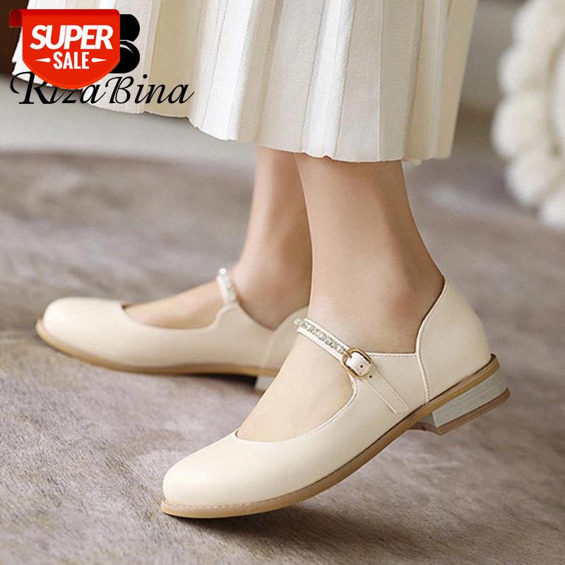 

RIZABINA Plus Size 26-43 Women Flats Shoes Band Round Toe Women Shoes Fashion Sweet Daily Vacation Footwear #Z58w, Gold