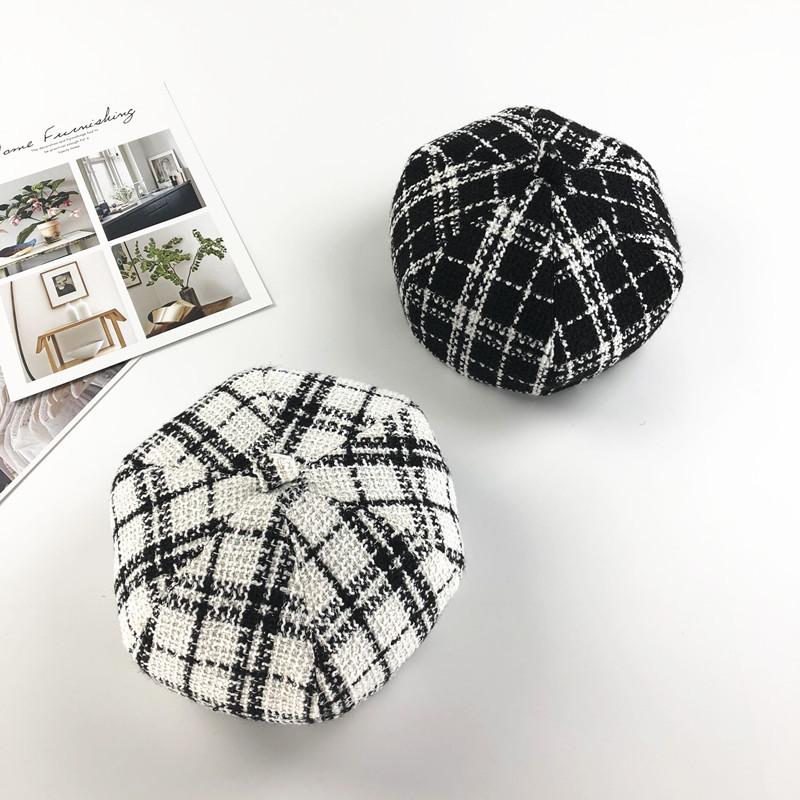 

Berets 2021 Women's Cotton Casual Beret Hats Kids Warm Classic Pumpkin Hat Femme Girls Bonnet Cap Painter Literary Retro Korean Version, White