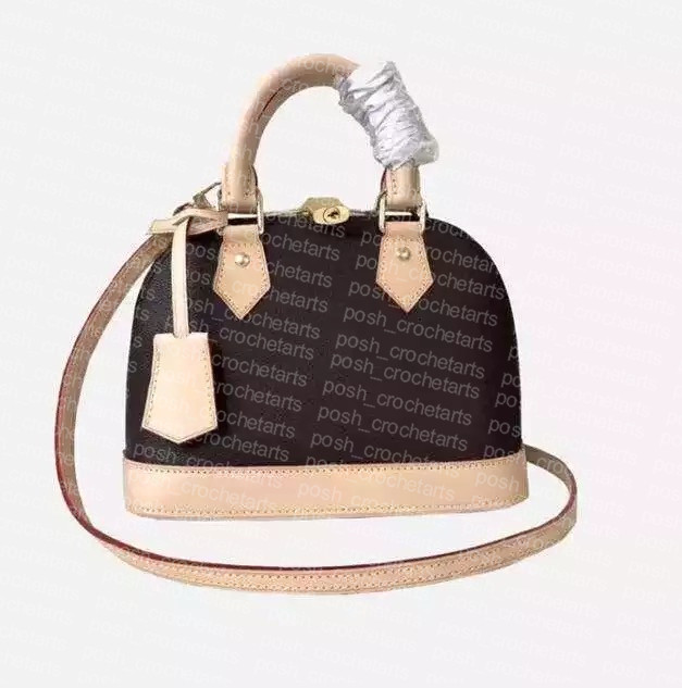 

Coated Canvas Shoulder Bags Alma Fashion Women's Handbag Purses Shell Structured Bag, Bag charm