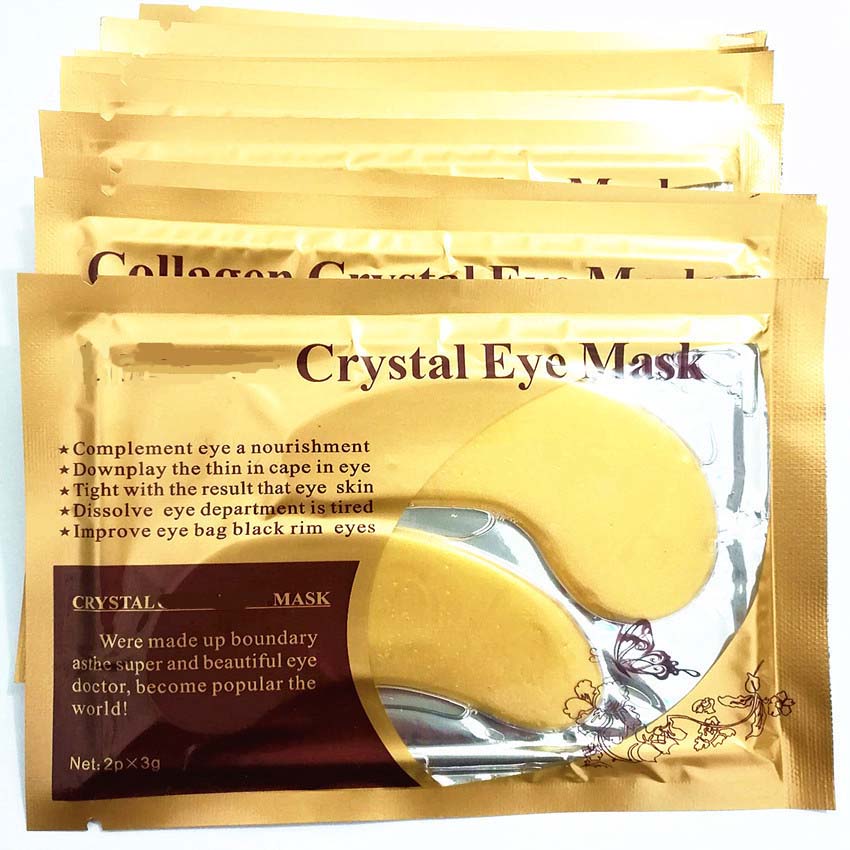 

Gold crystal eye mask dark circle remove cosmetics complement eye a nourishment DHL Free eye care makeup
