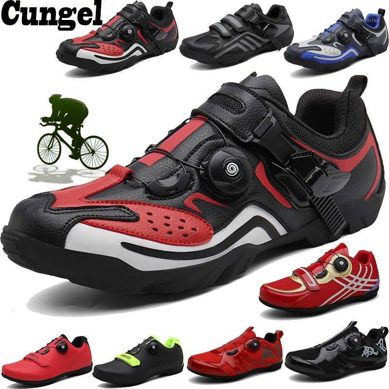 

CUNGEL cycling shoes mtb man women bicycle shoes racing mountain bike sneakers professional self-locking breathable1, 999-green