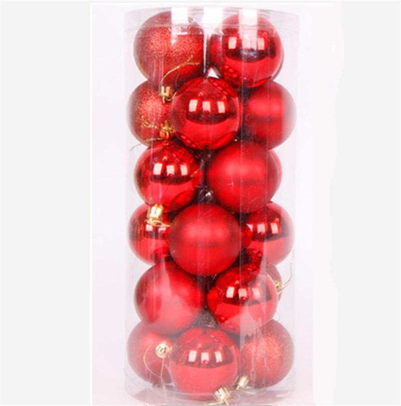 

24pcs/Barrel Christmas tree Ball Red Matte mixed 4cm Balls Accessories Free Shipping EN205-31