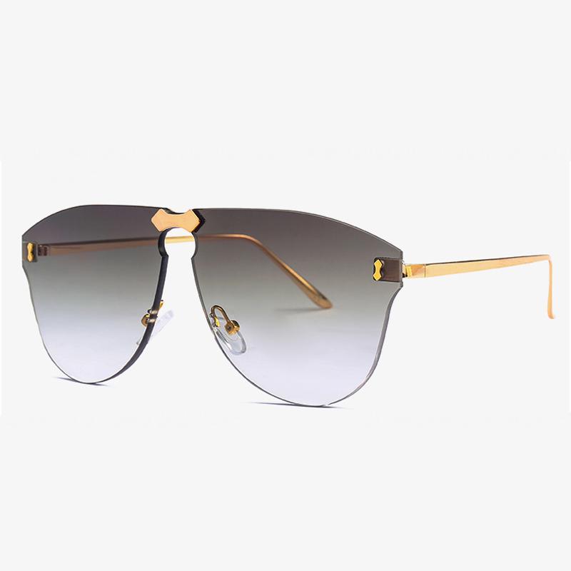 

Fashion One Piece Rimless Sunglasses for Women Men Luxury Vintage Sun Glasses Eyewear Oculos Goggles 22051DF