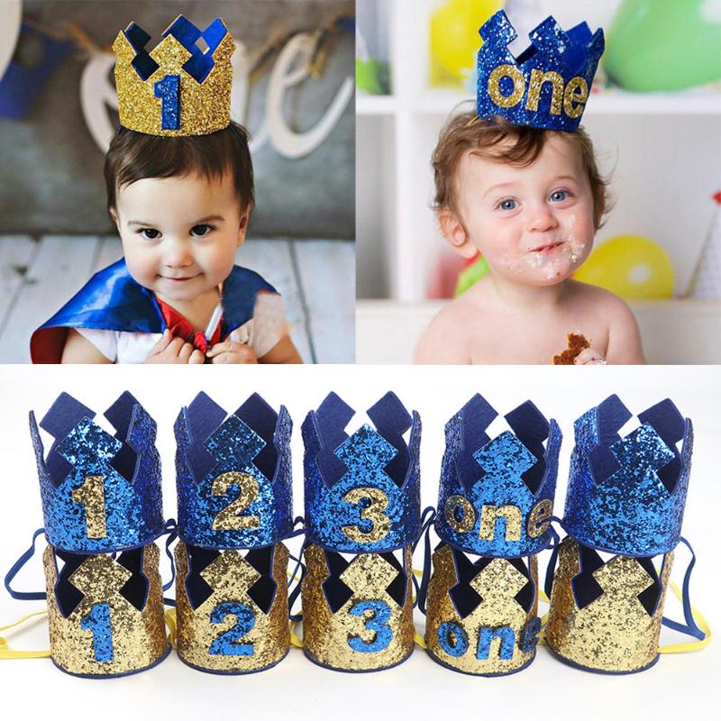 

1PC Boy Head Accessories Hairband Baby Elastic Brithday Number Crown Headwear opaska dla dziewczynki infant headbands, U2