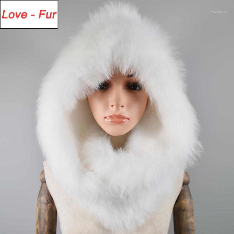 

New Luxury Lady Real Fur Hat&Scarf Winter Warm Fluffy 100% Natural Fur Hats&Scarves Women Knitted Genuine Cap&Shawl1