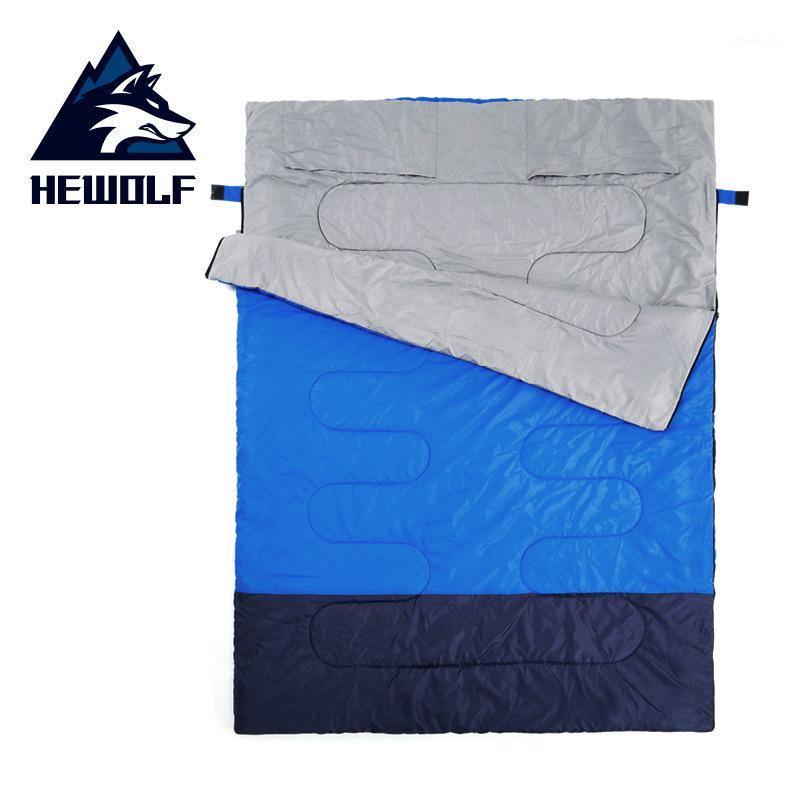 

Hewolf outdoors adult envelope camping sleeping bag Hotel septum traveling use can splicing into two seperate single bag1