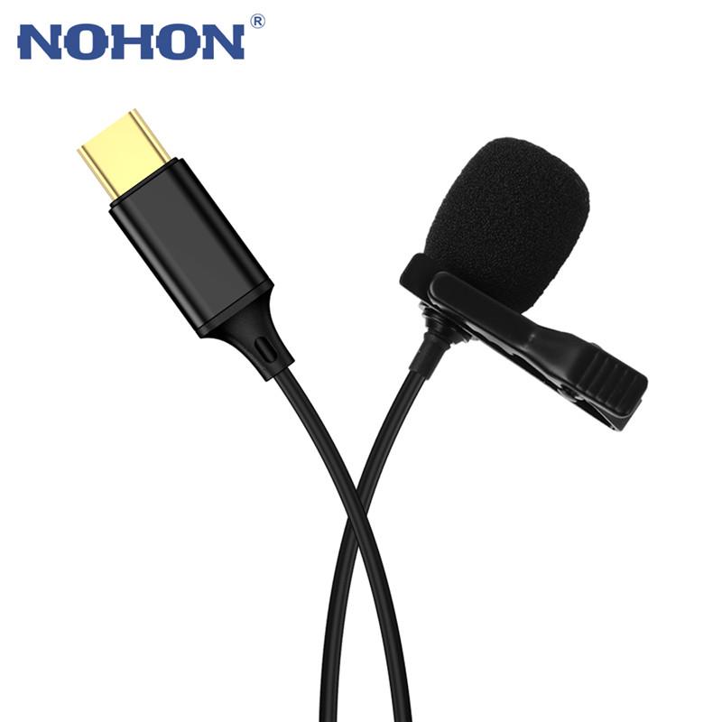 

1.5m Mini Type C Microphone Lapel Lavalier Clip-on Recording Mic For S20 S10 S9 Huawei P40 P30 P20 Android Mobile Phone