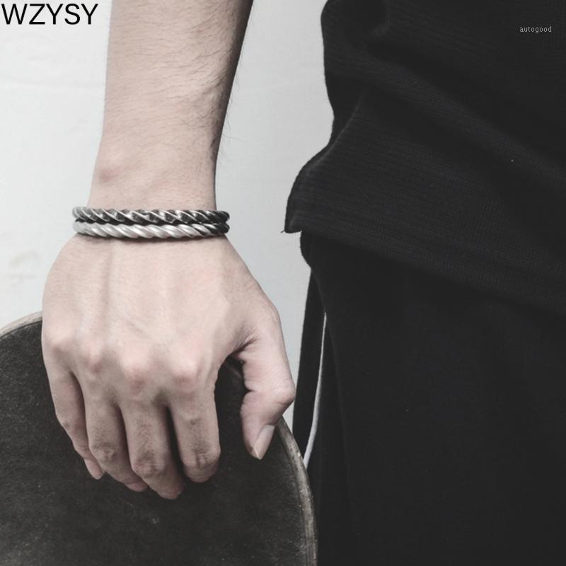 

Charm Bracelets Nordic Light Luxury Simple Twist Horn Men And Women Retro Mobius Spiral Bracelet Couple Open C-shaped Bangles Female1